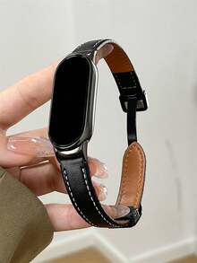 1条真皮磁吸表带，兼容小米手环10/10NFC/9/9NFC/8/8NFC - 黑色 - 查看 5