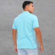 Men's Polo Collar Shirt S M L GG Robles Clasico Elegante - 淺藍色 - 查看 2