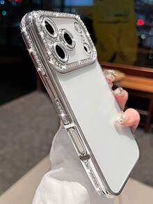 奢华电镀水钻透明手机壳适用于 17 Pro Max 17 Pro 16 15 14 13 12 Pro Max 14 15 16 Plus 11 17 13 闪光镜头保护套 - 銀色 - 查看 8
