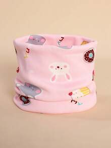 1 Piece Kids Solid Neck Warmer & Toddler Neck Warmer, Kids Neck Scarf, Winter Protective Face Covering Soft Ski Neck Gaiter For Boys Girls Cold Weather - 1PC Printing - View 9