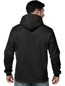 Mens Casual Long Sleeve Drawstring Athletic Hooded Pullover Sweatshirt With Pockets, Fashionable - 紫色 - 查看 5