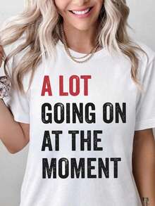A Lot Going On At The Moment Shirt, A Lot Going On Shirt, Concert T-Shirt, Fan Shirt For Tay Concert - trắng - Xem 1
