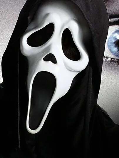ホラー映画「スクリーム」のゴーストフェイスマスク、ハロウィンのキラー コスプレ用大人向けコスチュームグッズ