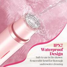 Low Allergy Bikini Trimmer For Women Double Headed Intimate Electric Shaver No Irritation Wet Dry Body Hair Removal - Pink - View 5