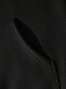 Pop Music Style - Autumn/Winter Thin Fleece Hoodie - Korn Graffiti Print Sweatshirt For Teens - Perfect Long Sleeve Halloween Gift, Christmas Gift, Birthday Gift, And Couple Hoodie - 黑色 - 查看 3