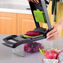 1pc New Arrival 16-In-1 Multi-Functional Kitchen Vegetable Cutter (16pcs) - 灰色 - 查看 3