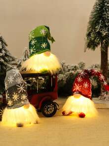 3 件套发光圣诞小矮人、手工毛绒斯堪的纳维亚瑞典小矮人、发光节日礼物、电池供电冬季桌面圣诞装饰品、圣诞毛绒小矮人、9 英寸发光手工迷你小矮人斯堪的纳维亚、发光瑞典小矮人节日礼物、电池供电圣诞礼物餐桌装饰晚宴用品 - 彩色 - 查看 6