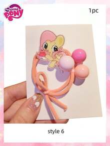 MY LITTLE PONY 1/2个闪亮独角兽珠子发带 小马宝莉风格发圈 时尚头饰 发饰 派对装饰用品 家居装饰摆件 房间装饰 圣诞礼物 情人节礼物 生日礼物 纪念礼物 女士纪念品 可爱美学 情人节礼物 装饰品 家居装饰 情人节礼物