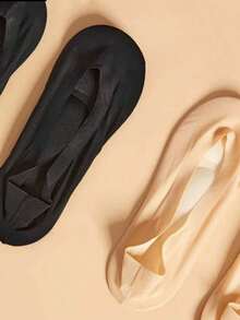 QKC 1 双无缝防滑足弓支撑袜，带前脚掌垫 - 超舒适，防滑圆点鞋底 - 适合日常穿着 - 米色 - 查看 5