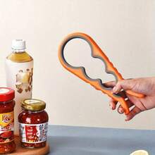 1PC Jar Opener And Bottle Opener For Weak Hands Arthritis Elderly And Children,Non-Slip Jar Opener Grip Get Lids Off With Ease (Orange) - Orange - View 3