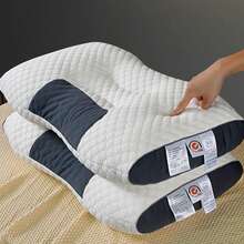 2 Almohadas Ergonómicas para Dormir de Costado, con Soporte Cervical Cómodo, Hechas de Tejido de Alta Calidad, Suaves, Transpirables y Cómodas, Lavar a Baja Temperatura. No Utilizar Bleca. Secar al Aire. No Planchar. - Blanco - Ver 11