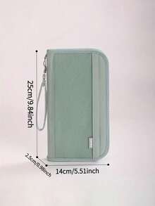 Multi-Functional RFID Blocking Travel Document Pouch With Zipper Closure, Storage Passport Bag, Anti-Theft Brush, Ideal For Bank Card, Passports, Tickets, Change And Cards, Travel Essentials, Secure Closure Holiday Vacation Passport Cover Passport Holder For Women For Family - Multicolor - View 8