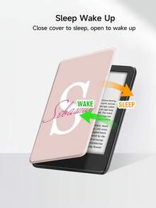 Customizable Kindle Case, Initial + Last Name Design, Compatible With Kobo Clara Colour, Kindle (11th Gen) 2022/Paperwhite 6, Kindle 10th Gen 2019, Kindle Accessories, Kindle Cover, Auto Sleep/Wake Function