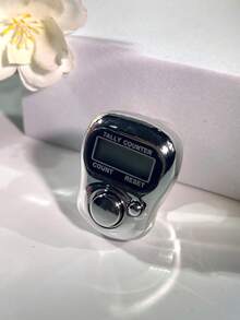 1 件高品质手持式电子计数器，金属设计，带孔按钮，仓库计数设备，圆形计数器，时尚计数器，圣诞节、万圣节、感恩节、游戏礼物 - 彩色 - 查看 8