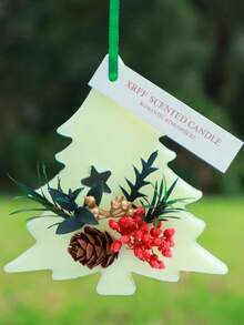 1 buc. Foaie de ceară parfumată cu flori uscate Grove, foaie de ceară parfumată cu parfum de lungă durată pentru garderoba fetelor cu brad de Crăciun, potrivită pentru camere, camere de zi, dulapuri, birouri, băi, sertare, dulapuri pentru încălțăminte etc. (Florile uscate lucrate manual și alte accesorii naturale se desprind ușor, iar culoarea și forma sunt ușor diferite. A se păstra departe de temperaturi ridicate în timpul utilizării, foaia de ceară se va topi peste 45°), decorațiuni de Crăciun, cadouri de Crăciun