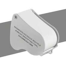 2 Lens 30x 60x Illuminated Jewelry Eye Loupe Magnifier With LED Lighting Gemstone Magnifier For Jewelry Inspection - Silver White - View 6