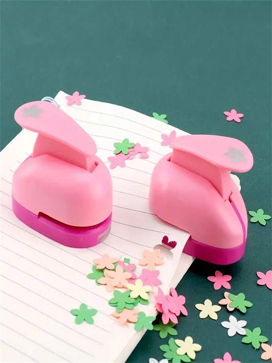 1 Molde de Papel em Forma de Coração Perfurador Manual, Para Scrapbooking Artesanal; Para Cortar Papel, Scrapbooking DIY, Confecção de Cartões, Artesanato, Suprimentos de Diário, Artesanato Artesanal, Papelaria de Escritório, Fragmentadora de Papel, Cortador de Papel - Multicolorido - Visão 1