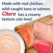 INABA Churu Cat Treats, Grain-Free, Lickable, Squeezable Creamy Purée Cat Treat_Topper, 60 Servings, Tuna Variety Box - MàuE - Xem 4