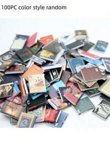 5/10/20pcs Mixed Miniature Faux Books, 1:12 Scale Dollhouse Accessories, DIY Furniture Models, Decorations, Christmas/Valentine's Gift,Christmas