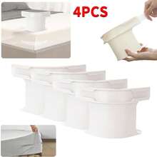 NetHong 4Pcs Bed Sheet Fixing Clip Invisible Bed Cover Fastener Quilt Sheet Straps Holder Clip Non-Slip Fixing Device Bedsheet Clips - White - View 2