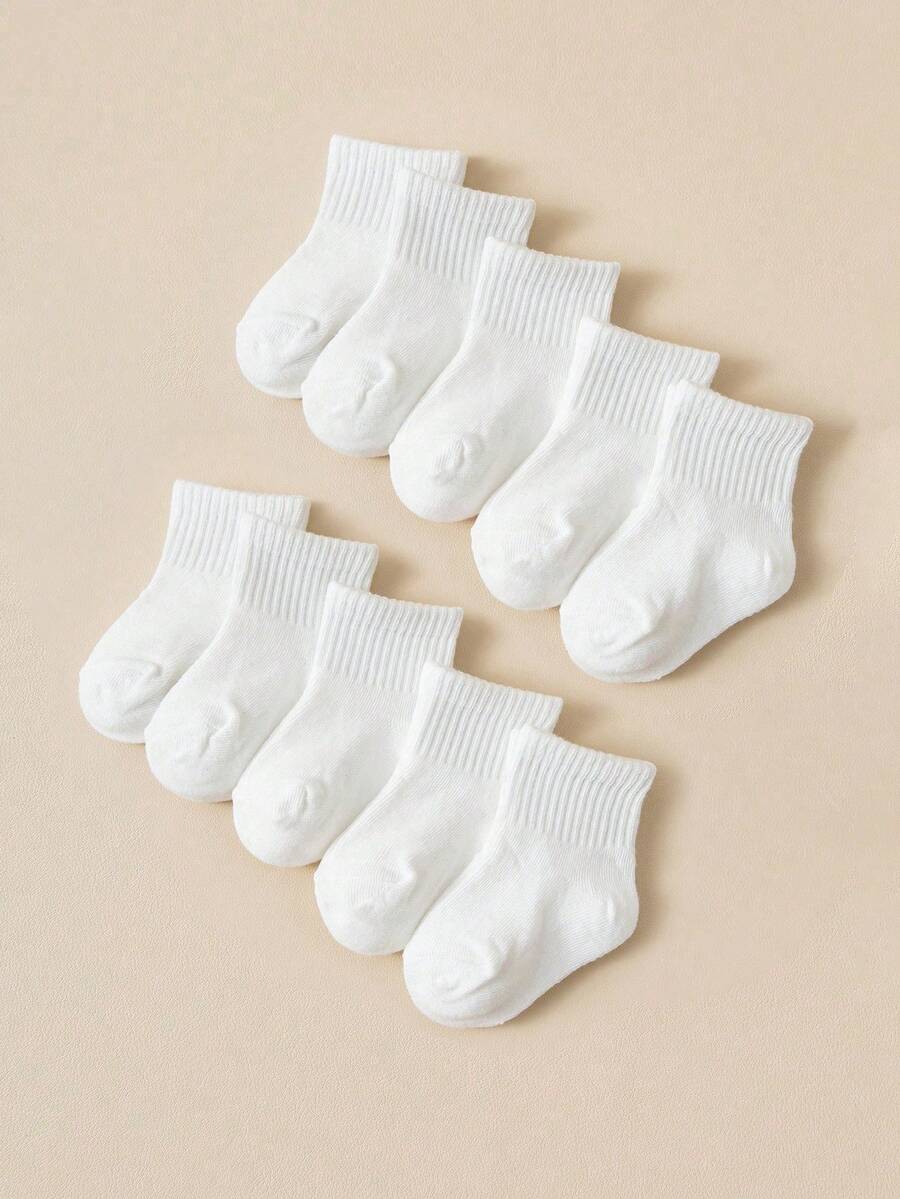 10 Pairs Unisex Baby Cute Elastic Socks