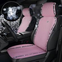 2 cojines para asiento de coche con coronas rosas y diamantes artificiales - Rosa - Ver 1