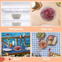 200Pcs Clear Plastic Bowl Covers Elastic Reusable Transparent Plastic Food Covers With Elastic For Bread Proofing And Universal Kitchen Food Storage Wrap Cover To Keep Leftovers Fresh And  In Daily Use - As Pic - View 5