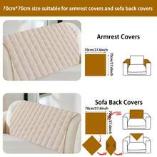 1pc Thick Warm Solid Color Milk Velvet Sofa Cushion, Style Pet-Friendly Anti-Dirty Anti-Slip Sofa Cover, Autumn/Winter Anti-Scratch Sofa Protector Suitable For L-Shaped Combination Sofa And 1/2/3/4 Seat Sofa (Single Piece Sold) - Beige - View 15