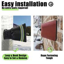 2pcs Outdoor Faucet Covers For Winter Thickened Outside Garden Faucet Socks For Freeze Protection Reusable Insulated Faucet Covers