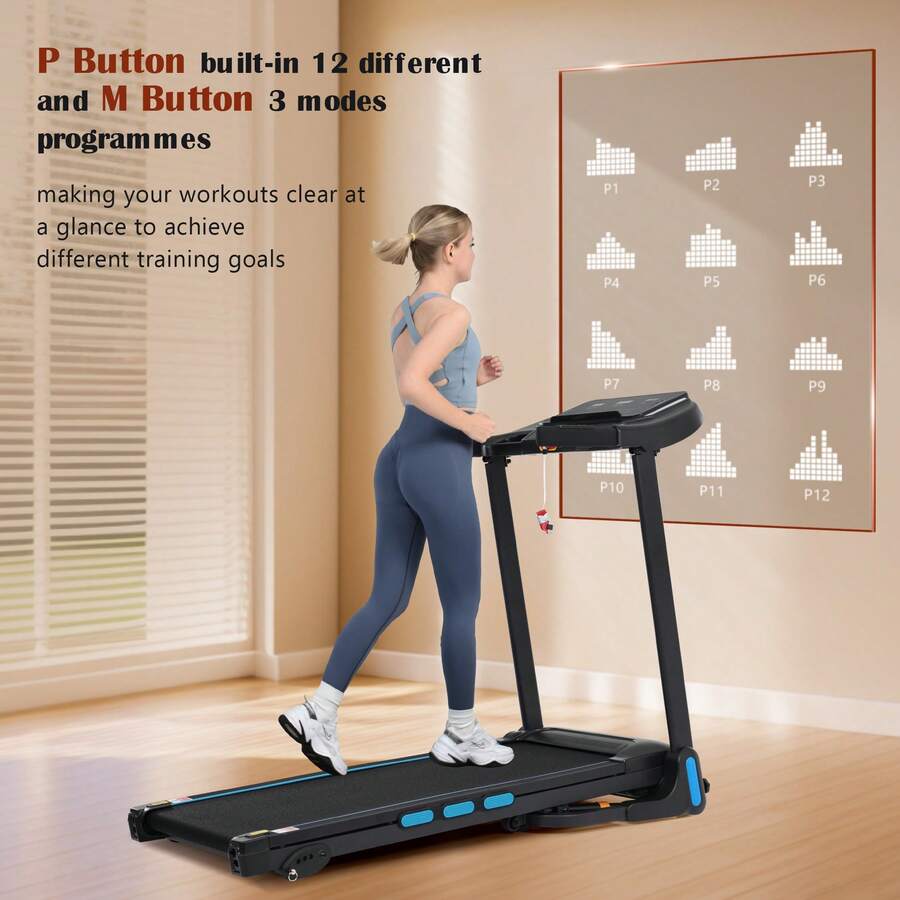 MERAX New Treadmills For Home, 3.5HP Hydraulic System Auto Foldable Treadmill With Incline,10MPH 350Lbs Weight Capacity Electric Treadmills With Heart Rate Sensors,Type C & USB Charge ,Bluetooth Speaker - Xem 1