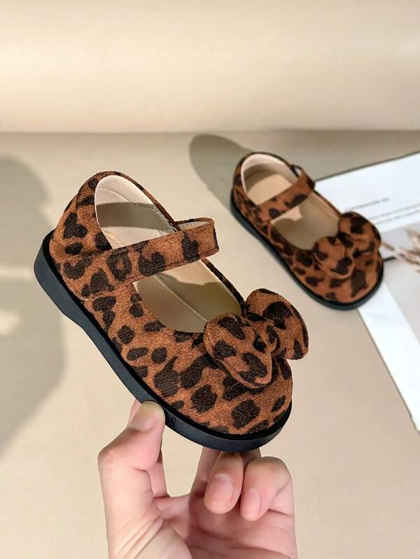 1 Pair Princess Baby Flat Shoes, PU Hook And Loop Design, Cute & Comfortable Children Shoes, Suitable For All Seasons