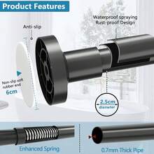 Curtain Window Rods - White - View 8