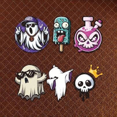 1 件趣味跳舞骷髅万圣节贴纸，防水，适用于汽车、摩托车、笔记本电脑、杯子、行李箱、墙壁、玻璃装饰