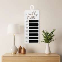 Weekly Menu Board Kitchen Wall Plaque, Farmhouse Wood Kitchen Chalkboard, Meal Planner Wall Organization For Kitchen,Dinning Room - White - View 4