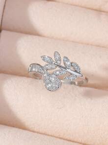 1pc Elegant Women's Teardrop Cubic Zirconia Ring, Suitable For Daily Wear, Wedding, Party - Water Drop Horse Eye - View 7