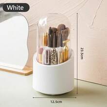 360° Rotating Makeup Brush Storage Box, Portable Desktop Cosmetic Organizer For Lipstick, Eyebrow Pencil And Eye Shadow Brushes - Multicolor - View 7