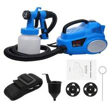 600W 800ml HVLP Electric Paint Spray Machine 30000 RPM Speed, at Max Speed 1000ML/Min Flow Controlled 1.5M Hose Shoulder Strap Funnel - Tipo de Enchufe A USA (110-127V) - Ver 1