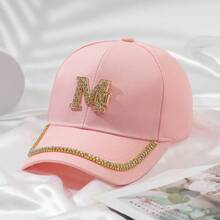 1 件女式可调节休闲简约日常棒球帽 - 粉色 - 查看 4