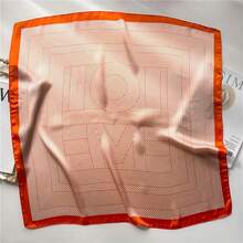 Elegant Red & White Striped Square Scarf – Lightweight Polyester, Versatile Neck Wrap, Headscarf & Fashion Accessory For Women, Stylish Casual Weekend Scarf, Sophisticated Texture, Perfect For Daily Wear, Parties, Travel, Soft Comfortable Fabric - 紅色 - 查看 2