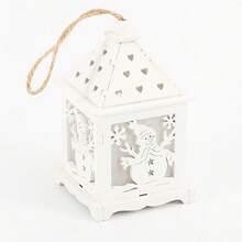 Christmas Lantern, Snowman/Elk/Angel Hanging Lantern LED Wood Lantern Toy For Holiday Party