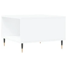 Coffee Table White 55x55x36.5 Cm Engineered Wood - White - View 9