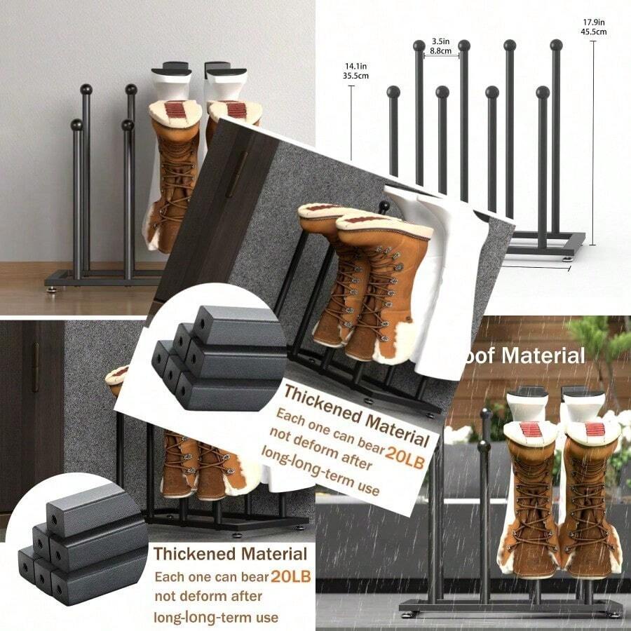 Boot Rack Shoe Organizer Tall And Rain Boot Holder Stainless Steel ...