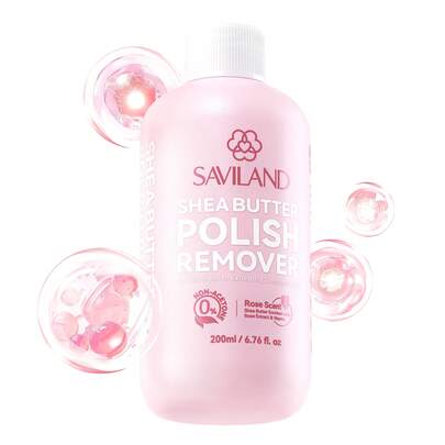  SAVILAND Non Acetone Nail Polish Remover: Jojobo Oil Gel Nail Polish Remover Non Drying Gentle Fast Rich In Castor Oil Vitamin E For All Gel Nail Polish Nail Glue Acrylic(200ml)