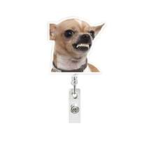 1 件装搞笑狗亚克力卡通动物伸缩徽章卷轴 - 彩色 - 查看 19