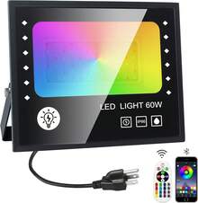Reflectore Led Exterior RGB 60W 2 Pack, ELEGANTED Luz Lampara para Exterior, Equivalente a 600W con Bluetooth y Control Remoto, IP66, 16 Millones de Colores, Momento, para Jardín Fiesta Halloween - 60 W - Ver 9