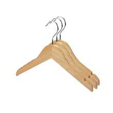 Wooden Coat Hangers Wood Shirt Dress Jacket Clothes Hangers With Extra Smooth Finish, 360 Degree Swivel Hook(10pcs Natural)