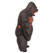 充气大猩猩服装，适合身高1.5-2米，可用于派对、表演、卡通人物、角色扮演、趣味充气外星人、相扑、芭蕾舞、小丑服装、派对礼服等。