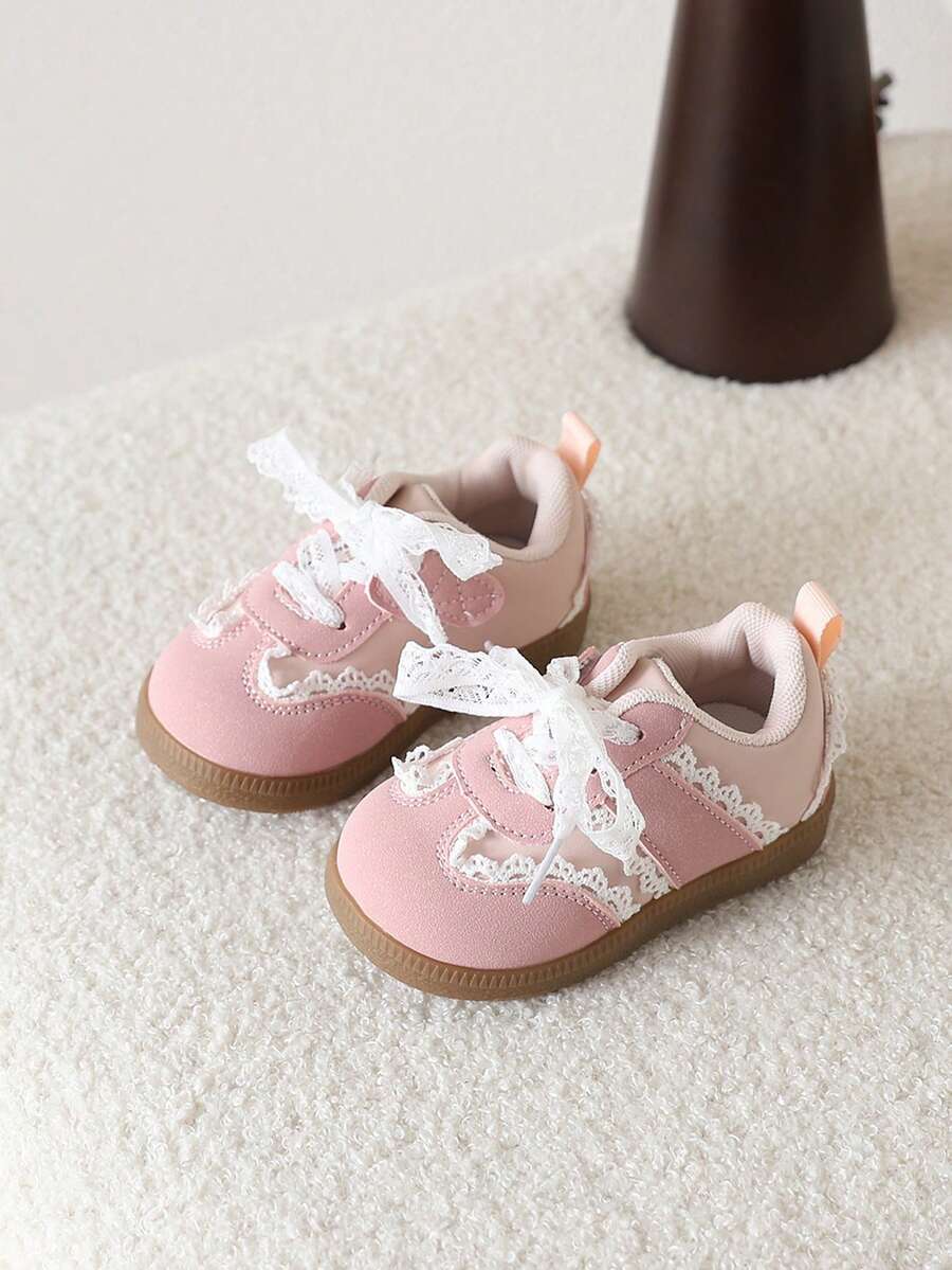 1 双春夏季软底低帮休闲鞋,透气网眼幼儿鞋,适合小孩子 - 粉色 - 查看 1