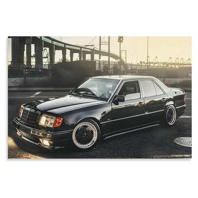 1pc Mercedes-Benz Classic Car Canvas Art Print, 18x12 Inch, Unframed Waterproof Wall Decor For Living Room, Bedroom, Universal Holiday Gift, No Electricity Needed