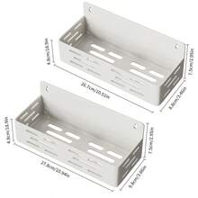 2 حبة/4 حبة سلة تخزين بلاستيكية مغناطيسية كبيرة، مناسبة للثلاجات والميكروويف والغسالات - رف تخزين مطبخي متعدد الوظائف، حامل توابل مغناطيسي جانبي بدون ثقب أو لصق، قابل للفصل